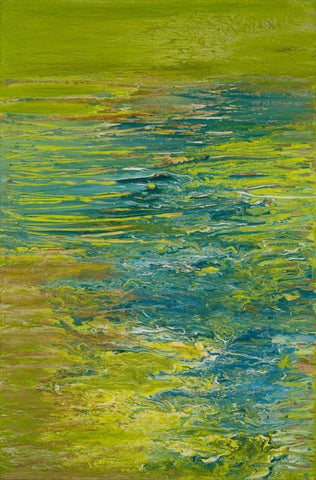 The Lake White Modern Wood Framed Art Print with Double Matting by Mercado, M.