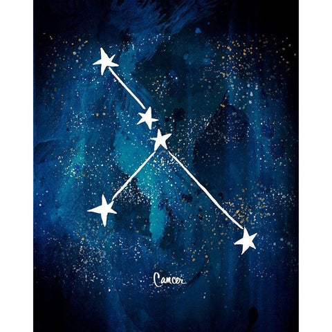 Cancer Black Modern Wood Framed Art Print by Papa, Kat