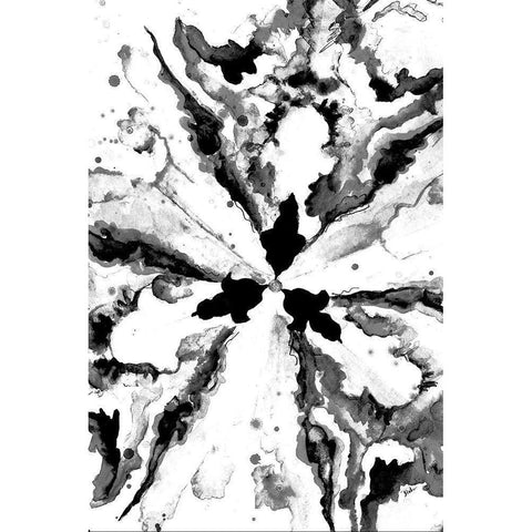 Monochrome Constellation Black Modern Wood Framed Art Print by Pinto, Patricia