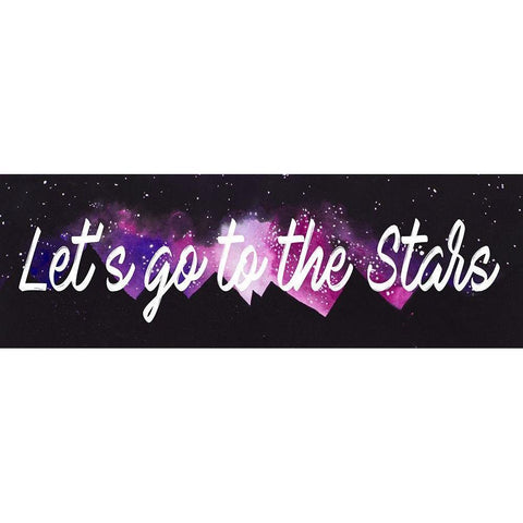 Lets Go To The Stars Black Modern Wood Framed Art Print by Bucheli, Amaya
