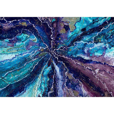 Deep Galaxy Black Modern Wood Framed Art Print by Bucheli, Amaya