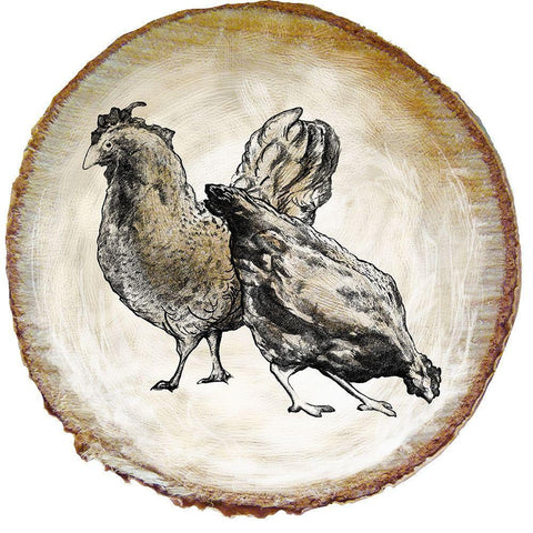 Barnyard Coop Circle V White Modern Wood Framed Art Print by Diannart