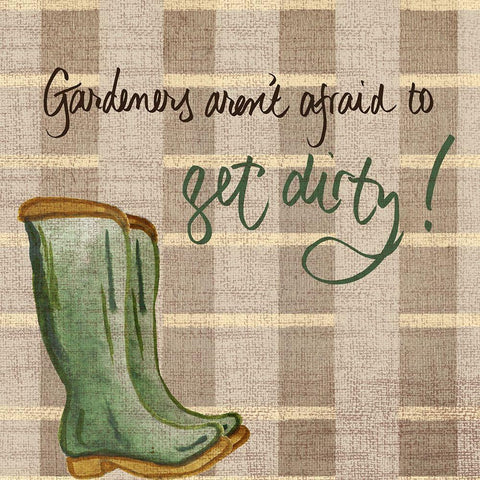 Get Dirty Black Ornate Wood Framed Art Print with Double Matting by Medley, Elizabeth