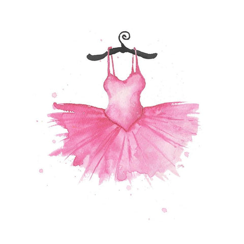 Pink Tutu Black Modern Wood Framed Art Print by Medley, Elizabeth