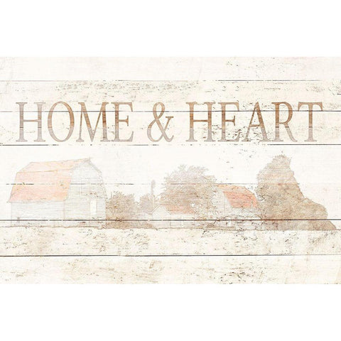 Home and Heart Gold Ornate Wood Framed Art Print with Double Matting by Mabat, Ynon