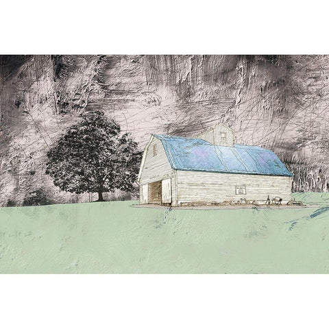 Midnight Storms White Modern Wood Framed Art Print by Mabat, Ynon