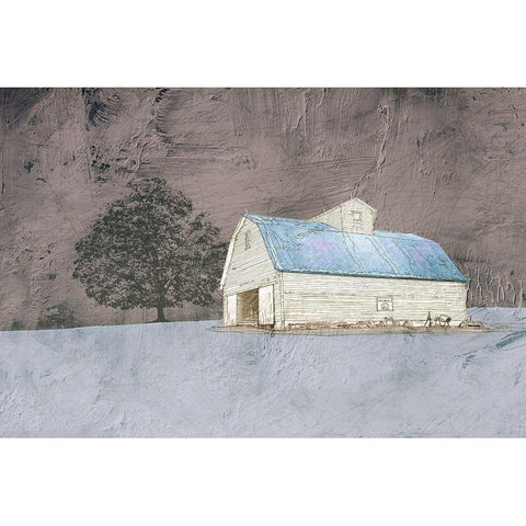 Gloomy Evenings Black Modern Wood Framed Art Print with Double Matting by Mabat, Ynon