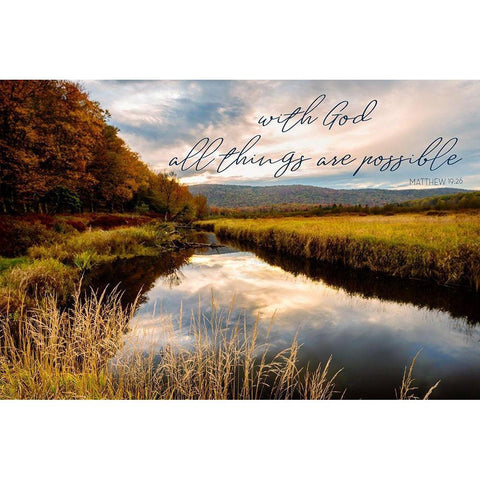 All with God Gold Ornate Wood Framed Art Print with Double Matting by Amos, Andy