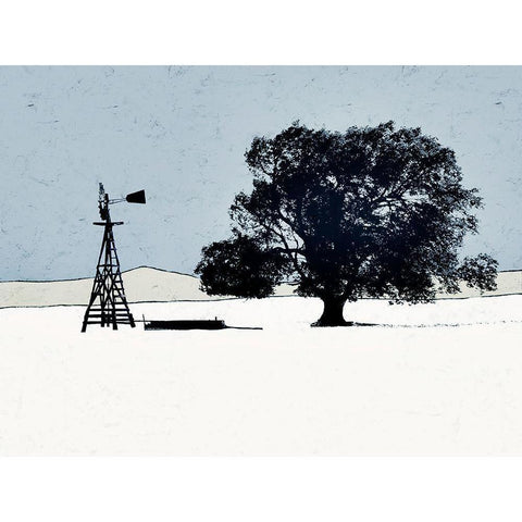 Keeping Company White Modern Wood Framed Art Print by Mabat, Ynon