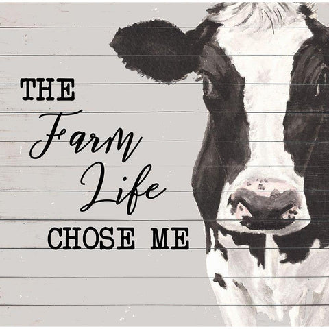 The Farm Life Black Modern Wood Framed Art Print with Double Matting by Green, Jenny