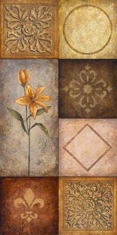 Simplicity II Black Ornate Wood Framed Art Print with Double Matting by Marcon, Michael
