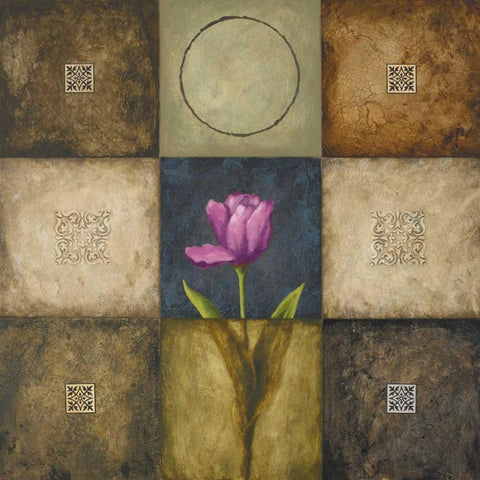 Flourish II White Modern Wood Framed Art Print by Marcon, Michael
