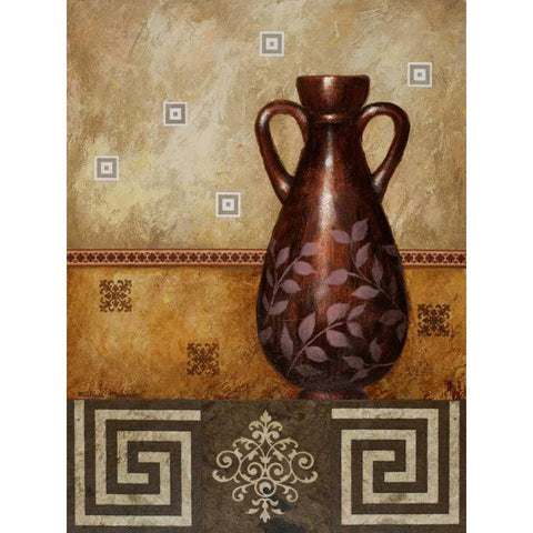 Mahogany Urn II White Modern Wood Framed Art Print by Marcon, Michael