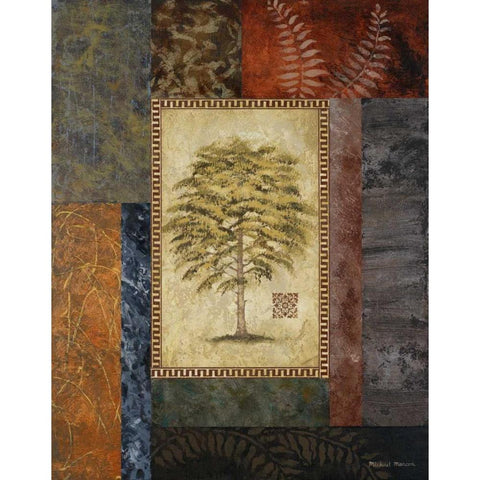 Eucalyptus Tree II White Modern Wood Framed Art Print by Marcon, Michael