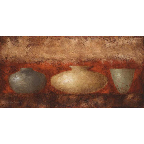 Rustic Vases I White Modern Wood Framed Art Print by Loreth, Lanie