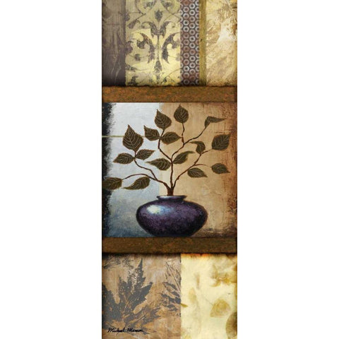 Vase Ornament I White Modern Wood Framed Art Print by Marcon, Michael
