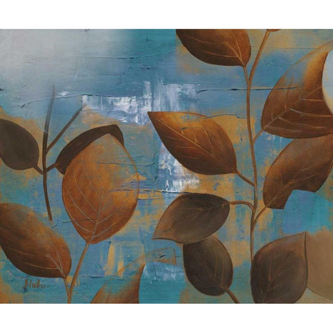 Eco Blue II Gold Ornate Wood Framed Art Print with Double Matting by Pinto, Patricia