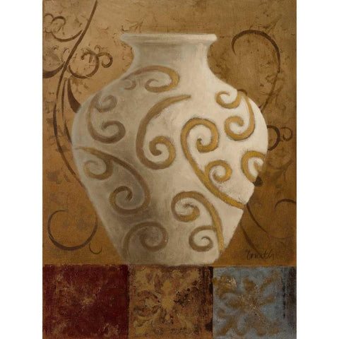 Elegant Vessel I White Modern Wood Framed Art Print by Loreth, Lanie