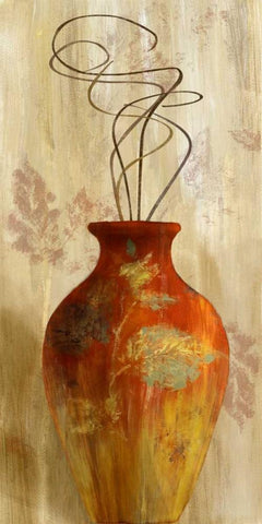 Fall Vessel I White Modern Wood Framed Art Print with Double Matting by Loreth, Lanie