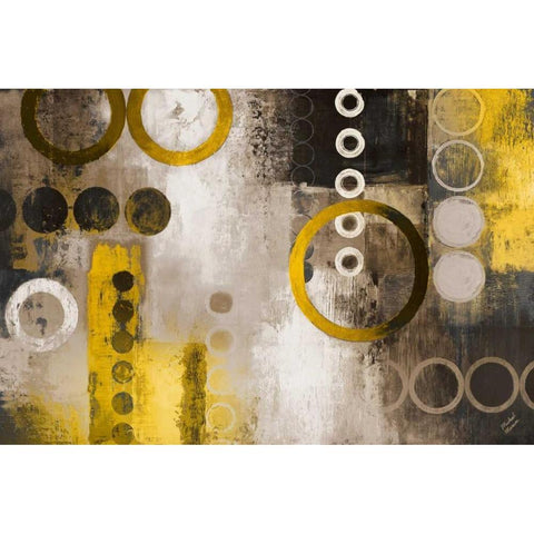 Yellow Liberated White Modern Wood Framed Art Print by Marcon, Michael