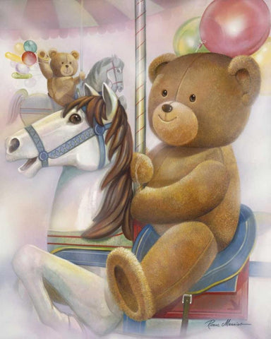 Carnival White Modern Wood Framed Art Print with Double Matting by Manning, Ruane