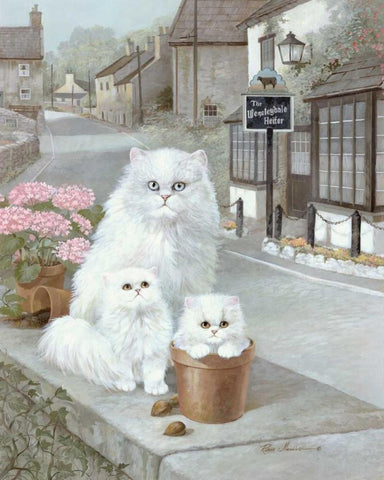 Elegant Beauty White Modern Wood Framed Art Print with Double Matting by Manning, Ruane