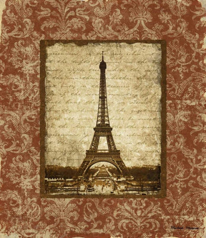 Jaime Paris I Black Ornate Wood Framed Art Print with Double Matting by Marcon, Michael