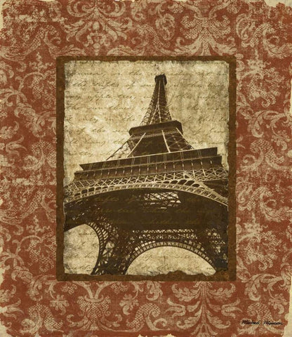 Jaime Paris II White Modern Wood Framed Art Print with Double Matting by Marcon, Michael