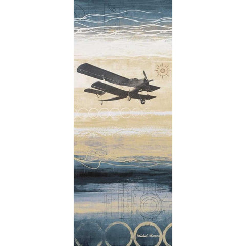 Through the Wind I White Modern Wood Framed Art Print by Marcon, Michael
