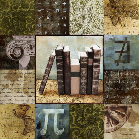 Escape to the Library I White Modern Wood Framed Art Print with Double Matting by Marcon, Michael