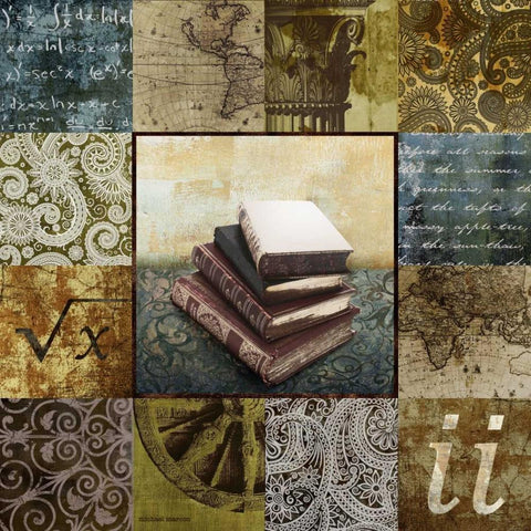 Escape to the Library II White Modern Wood Framed Art Print by Marcon, Michael