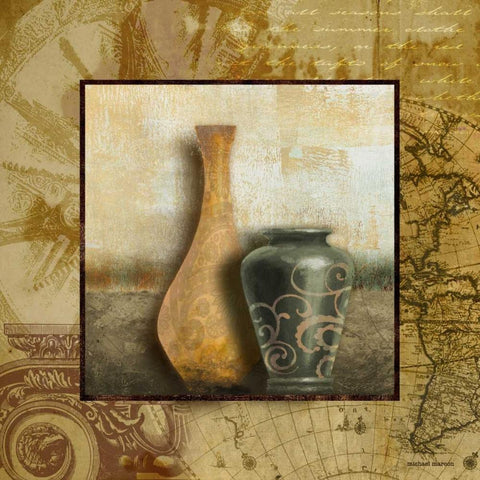 Library Vessels II White Modern Wood Framed Art Print by Marcon, Michael