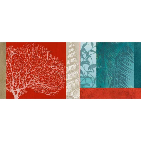 Nautical Finds I White Modern Wood Framed Art Print by Medley, Elizabeth