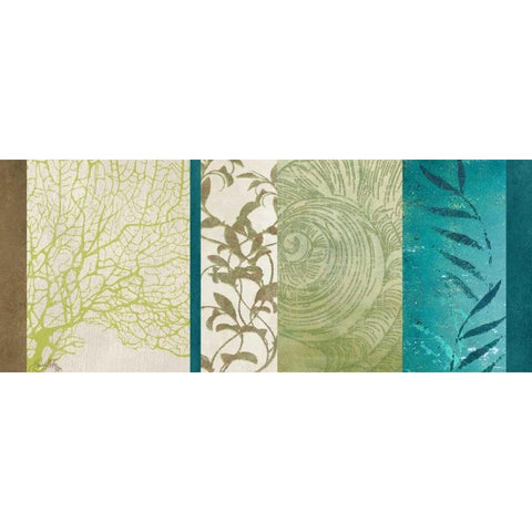 Aquatic Bliss I Black Modern Wood Framed Art Print with Double Matting by Medley, Elizabeth