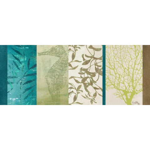 Aquatic Bliss II Gold Ornate Wood Framed Art Print with Double Matting by Medley, Elizabeth