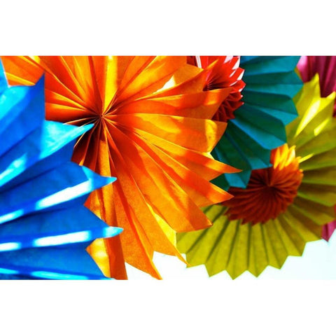 Paper Flowers White Modern Wood Framed Art Print by Peck, Gail