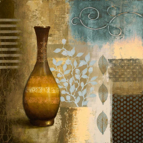 Earthly Pottery II White Modern Wood Framed Art Print by Marcon, Michael