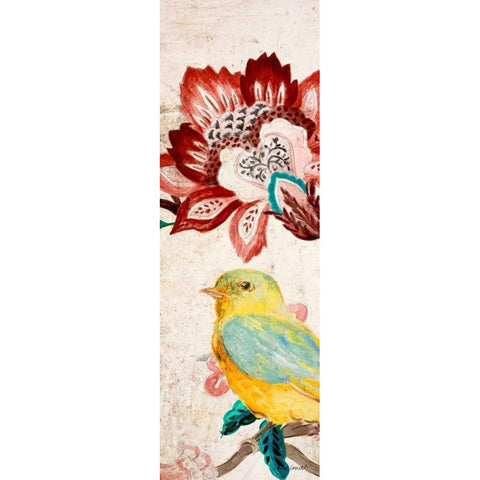 Bird of Capri Panel II Black Modern Wood Framed Art Print by Loreth, Lanie