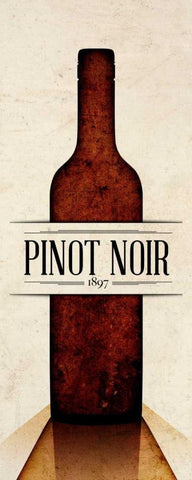 Vintage Wine I White Modern Wood Framed Art Print with Double Matting by SD Graphics Studio