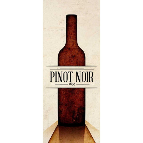 Vintage Wine I Black Modern Wood Framed Art Print by SD Graphics Studio