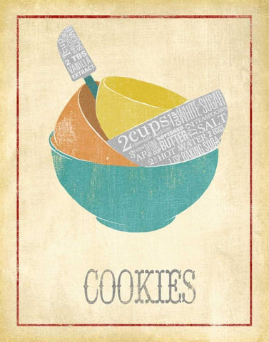 Cookies White Modern Wood Framed Art Print with Double Matting by Studio, Sd Graphics