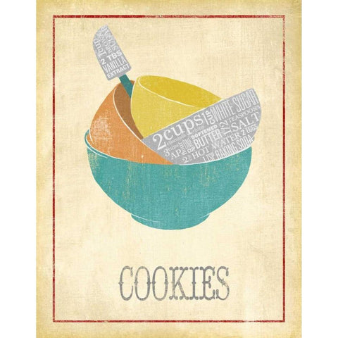 Cookies Black Modern Wood Framed Art Print by Studio, Sd Graphics