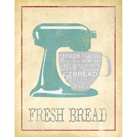 Fresh Bread Black Modern Wood Framed Art Print by Studio, Sd Graphics