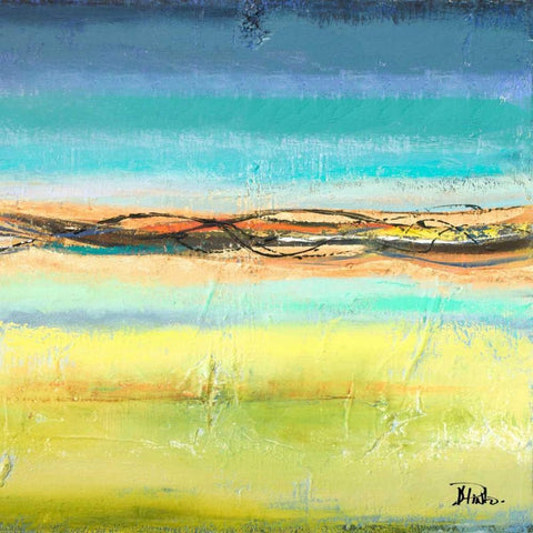 Twilight II White Modern Wood Framed Art Print with Double Matting by Pinto, Patricia