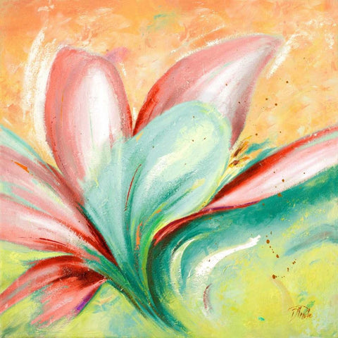 Tropical Splendor II White Modern Wood Framed Art Print with Double Matting by Pinto, Patricia