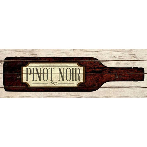 Pinot Noir Black Modern Wood Framed Art Print by SD Graphics Studio