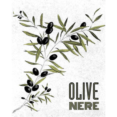 Olive Nere White Modern Wood Framed Art Print by Baliko, Linda