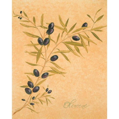 Oleaceae Gold Ornate Wood Framed Art Print with Double Matting by Baliko, Linda