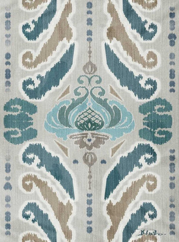 A Touch of Flourish with Border I White Modern Wood Framed Art Print with Double Matting by Pinto, Patricia