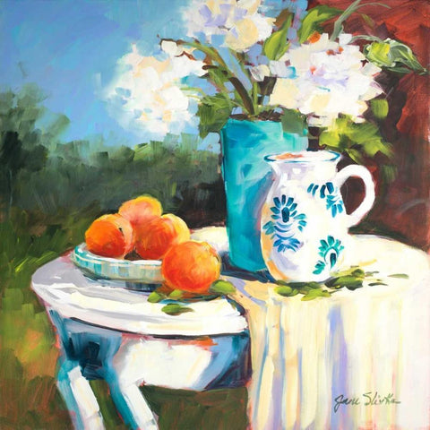 Citrus Plantation White Modern Wood Framed Art Print by Slivka, Jane